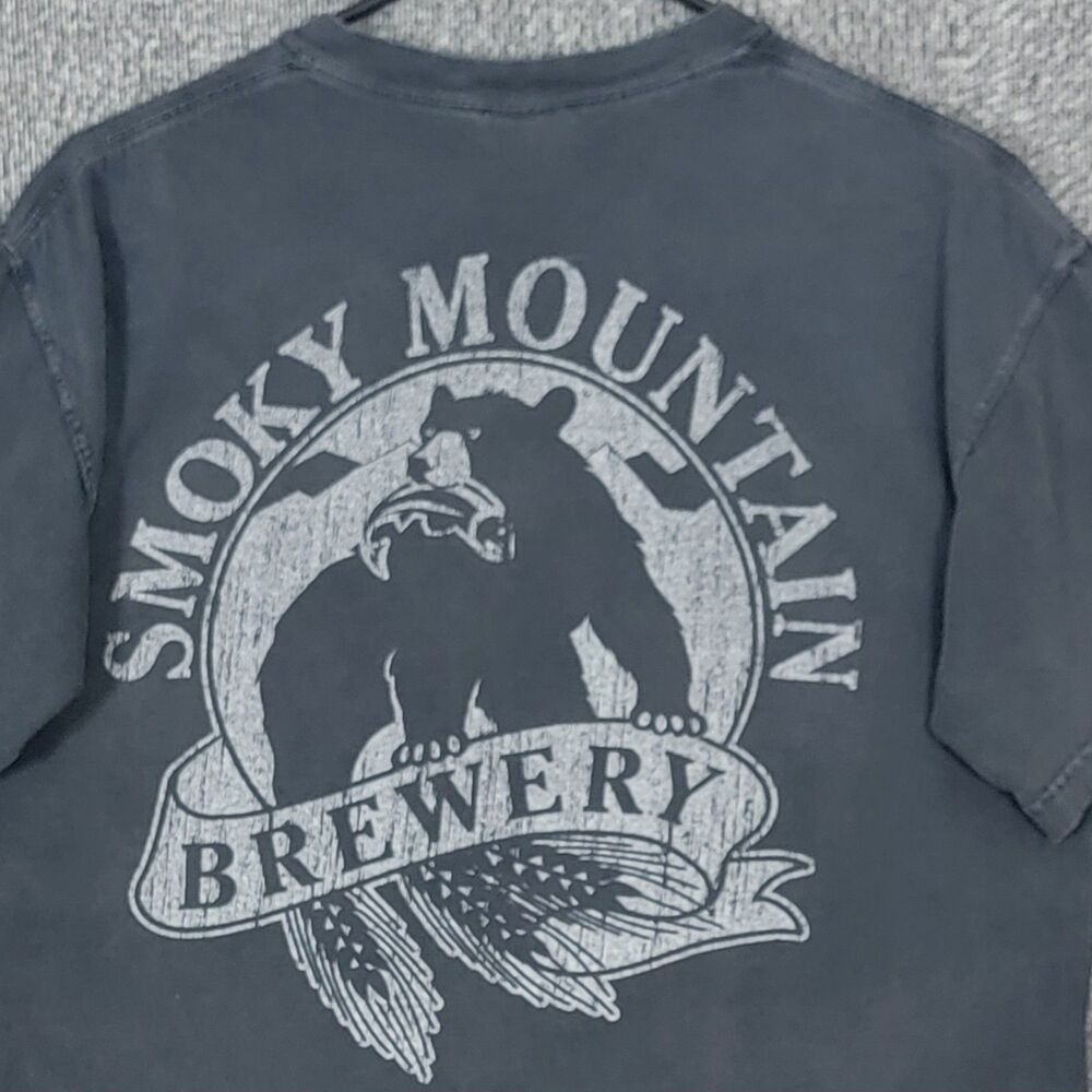 Smoky Mountain Brewery T-Shirt Mens M Black Short Sleeve Tennessee Souvenir Tee
